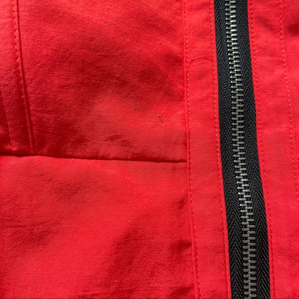 Hayden Harnett Blake Dress Strapless Tulip Pockets Red Zipper Front Red M GUC - Picture 5 of 11
